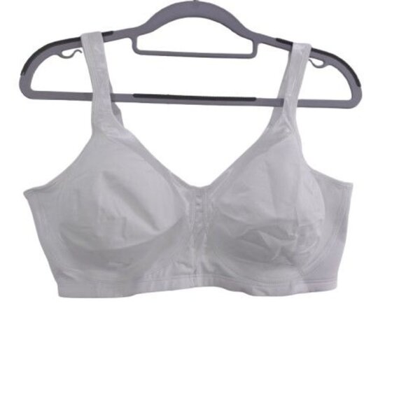Playtex Full Figure 18 Hour Sleek & Smooth Wireless Bra White Size 42D 4803 - Picture 1 of 6